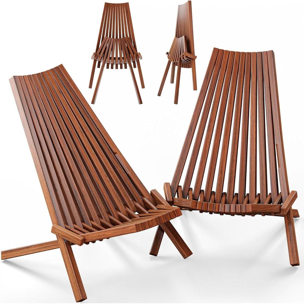 Outdoor Furniture Diy - 2-pack houten opvouwbare Tamarack stoel, laag