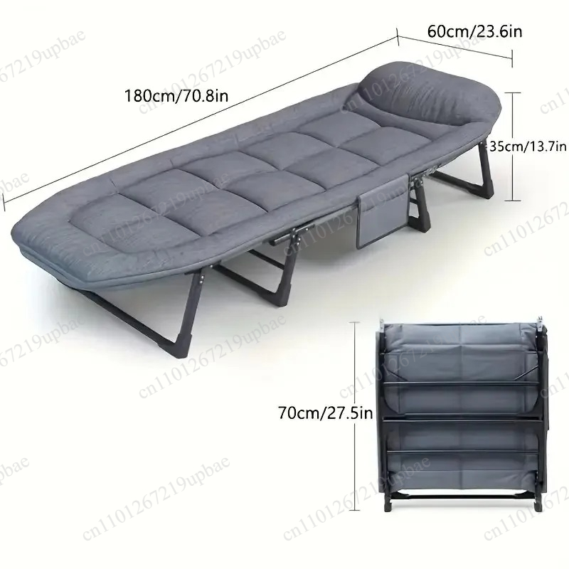 Outdoor Furniture Metal Chairs - Draagbaar opvouwbaar slaapbed, zware campingstoel, verstelbare