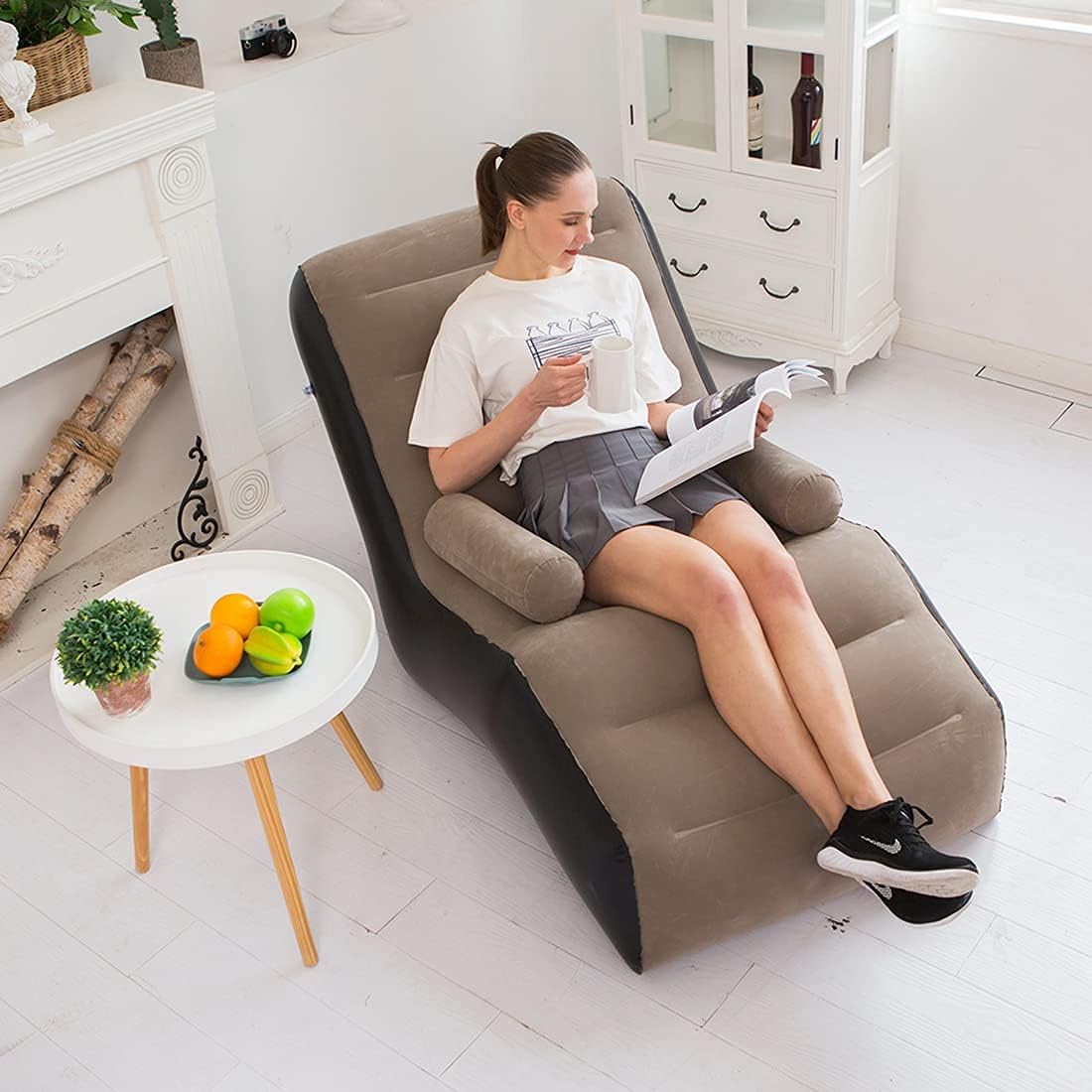 Outdoor Daybed Furniture - Opvouwbare luie bank, opblaasbare loungestoel verdikte