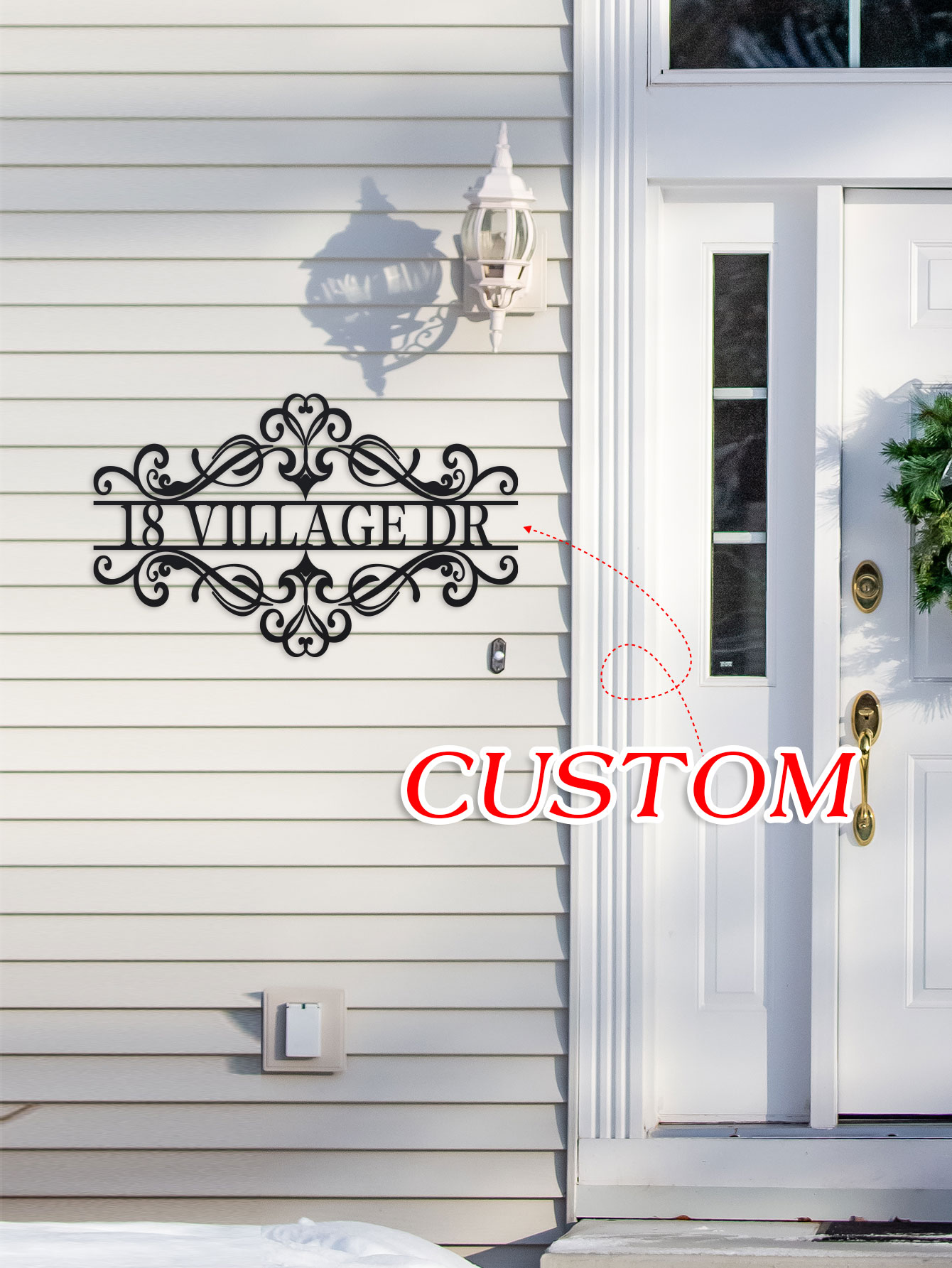 Outdoor Furniture Metal - Gepersonaliseerde metalen naambord - Familie achternaamplaat