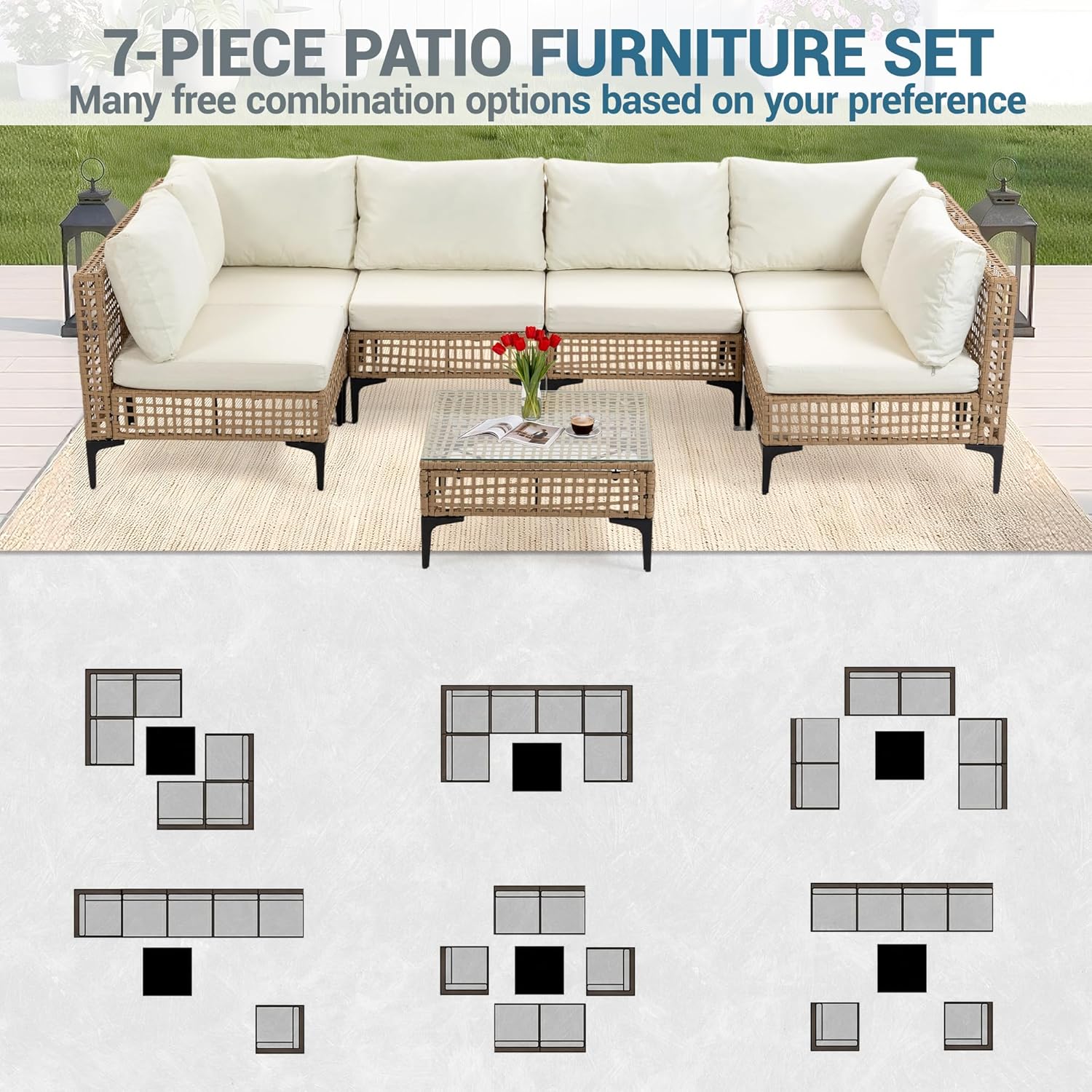 7-delige buitenmeubelenset van - Outdoor Furniture Luxury recensie en prijs