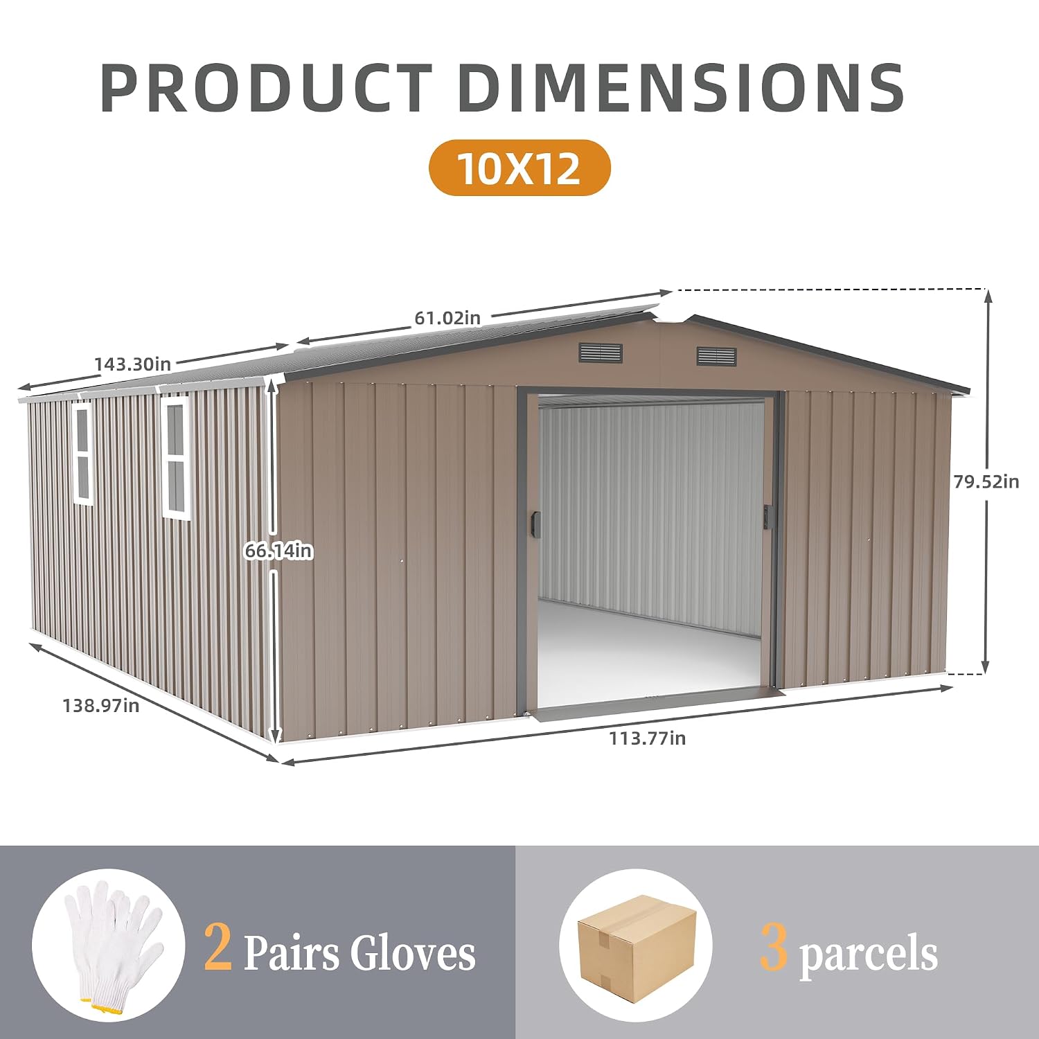 10x12 FT Buitenberging, Grote  - Outdoor Furniture Metal recensie en prijs