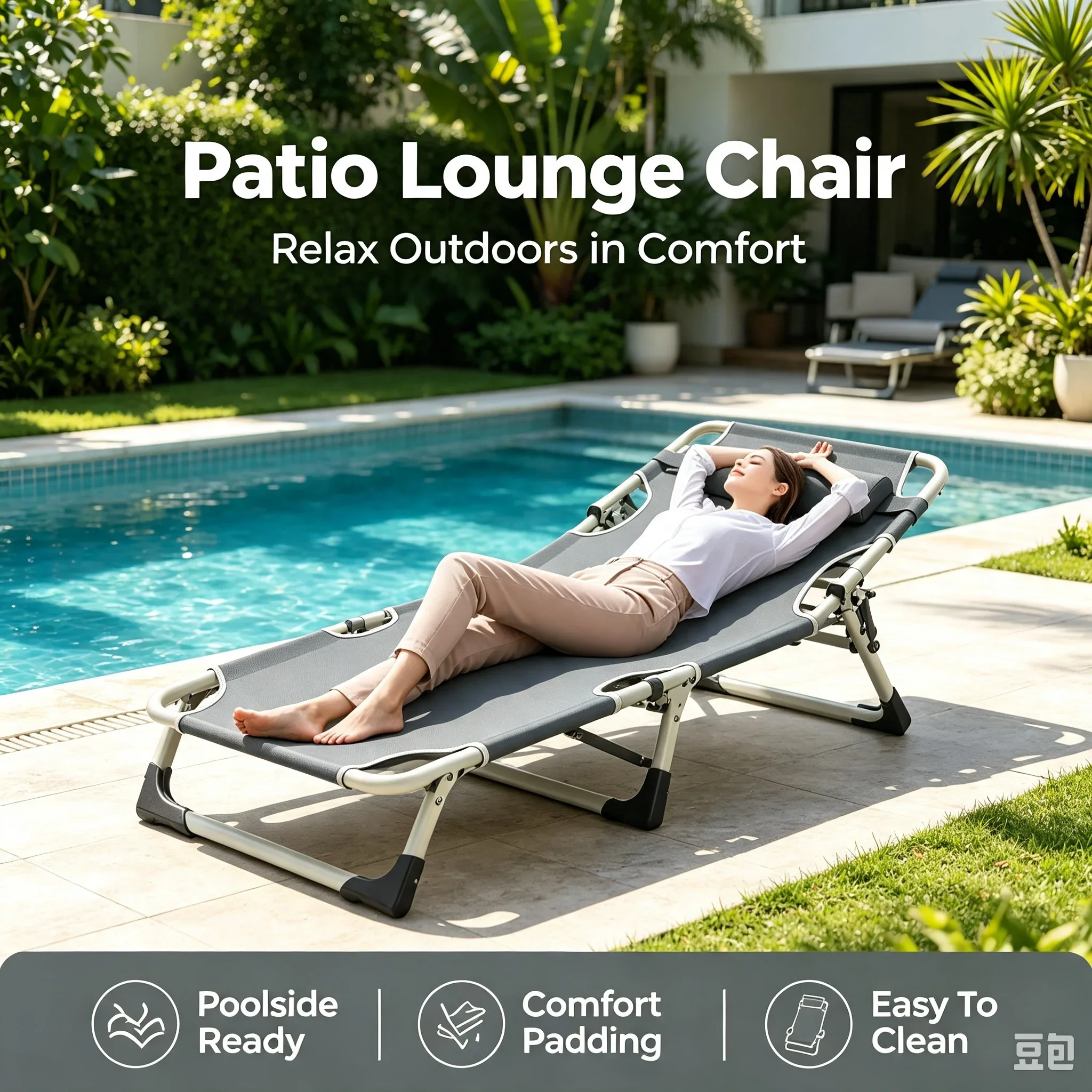Kantoorlunch-ligstoel, opklapb - Outdoor Daybed Furniture recensie en prijs