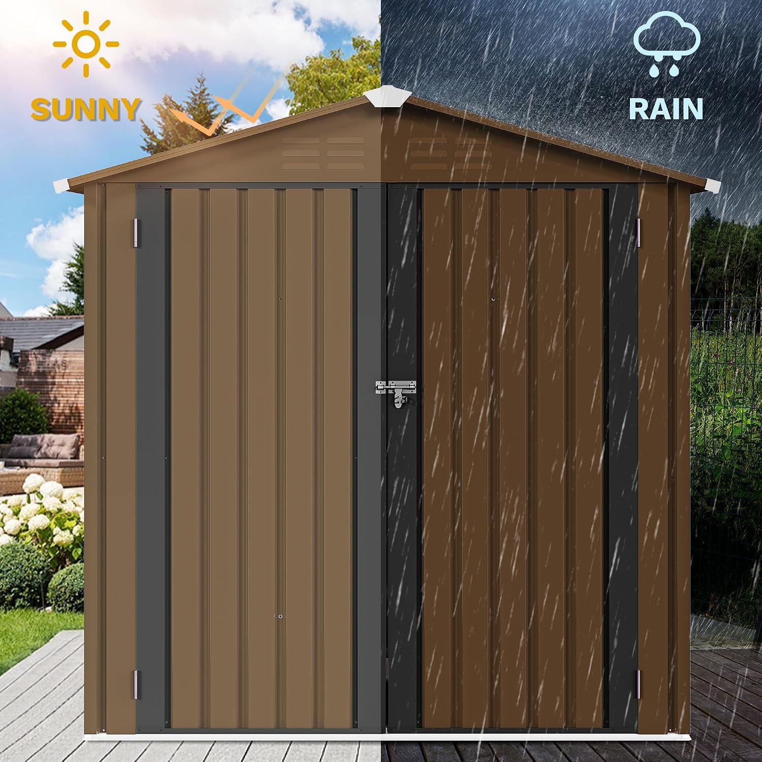 6x4ft Metalen Buitenberging, W - Outdoor Furniture Metal recensie en prijs