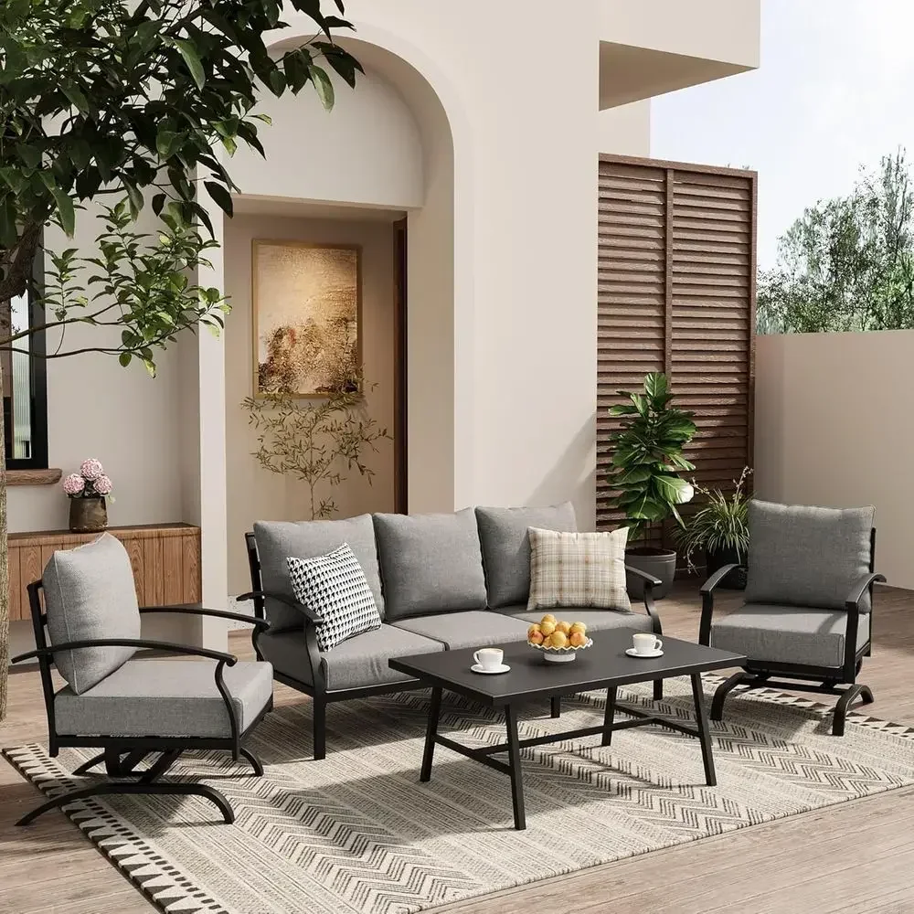 Grijze metalen tuinset voor bu - Outdoor Furniture Metal Chairs recensie en prijs