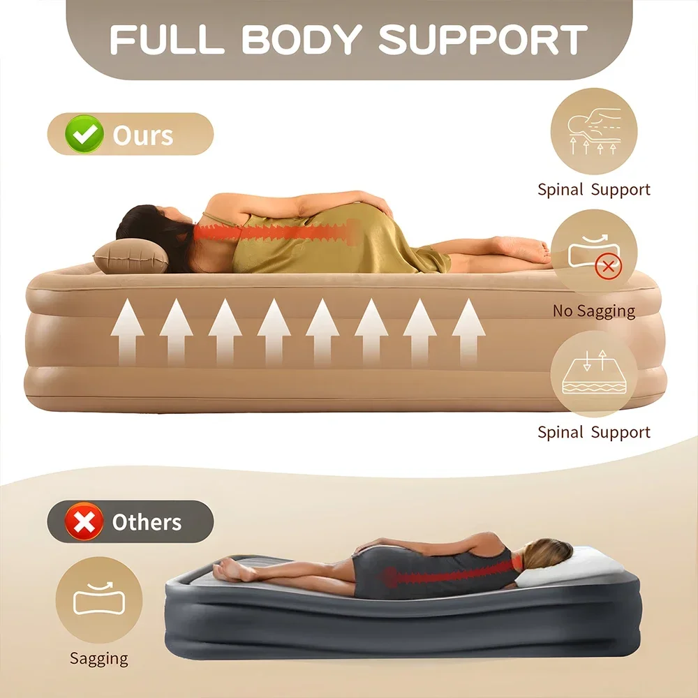 Luchtbed met ingebouwde pomp,  - Outdoor Furniture Luxury recensie en prijs