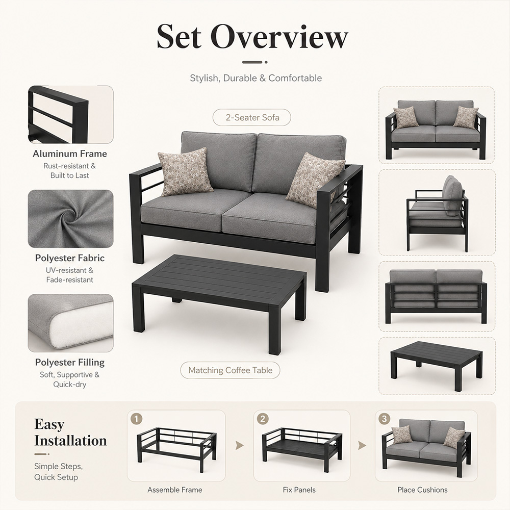 Moderne luxe aluminium tuinmeu - Outdoor Furniture Luxury recensie en prijs