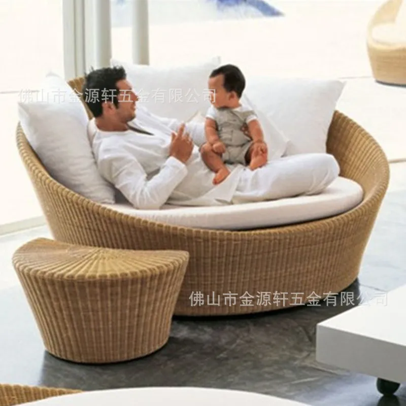 Ronde rotan buitenbed, patio-  - Outdoor Daybed Furniture recensie en prijs